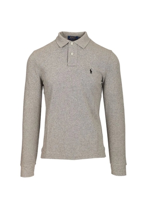 Polo Ralph Lauren embroidered Pony long-sleeve polo shirt - Grey