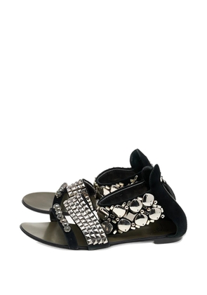 Giuseppe Zanotti Vintage ankle-cuff flat sandals - Black