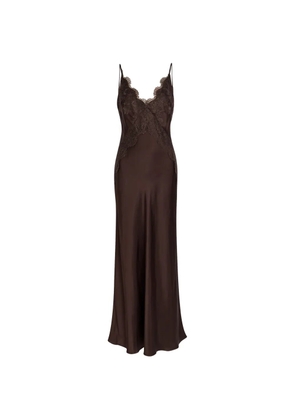 Shona Joy Simona lace-trim slip maxi dress - Brown