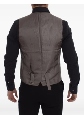 Dolce & Gabbana V-neck button-up vest - Neutrals
