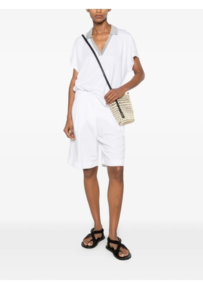 Amina Rubinacci glitter-trim T-shirt - White