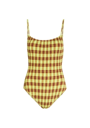 DAMSON MADDER ilibet smocked swimsuit - Green