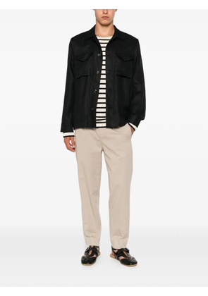 OFFICINA 36 button-fastening pocket overshirt - Black