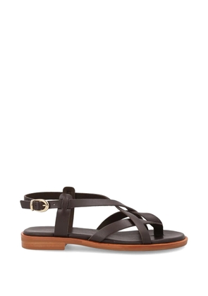 FRAU crossover-strap leather sandals - Brown