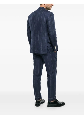 Brunello Cucinelli pinstripe single-breasted blazer - Blue
