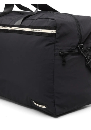 Ea7 Emporio Armani logo-tape gym bag - Black