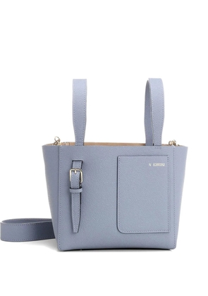 Valextra mini signature-detail tote bag - Blue