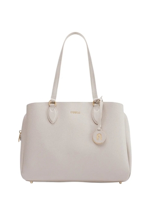 Furla L Minerva logo-appliqué shoulder bag - White