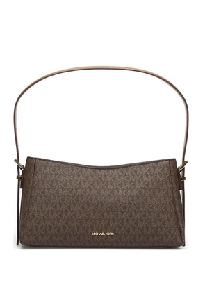 Michael Kors monogram-print logo-plaque tote bag - Brown
