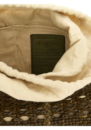 DRAGON DIFFUSION Santa Cano woven-leather tote bag - Green