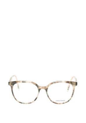 Zadig&Voltaire tortoiseshell-effect round-frame glasses - Neutrals