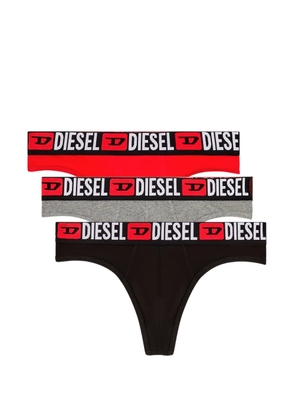 Diesel logo-jacquard briefs (set of three) - Red
