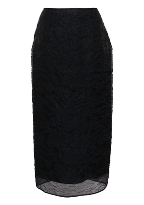Cecilie Bahnsen Uka floral-motif midi skirt - Blue