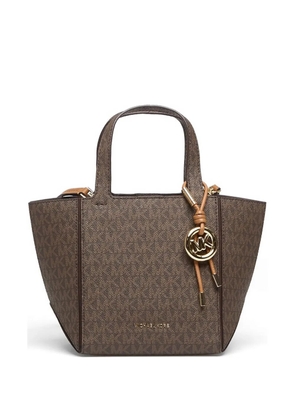 Michael Kors monogram-pattern logo-plaque tote bag - Brown