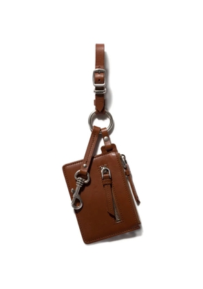 Miu Miu leather keyring charm - Brown
