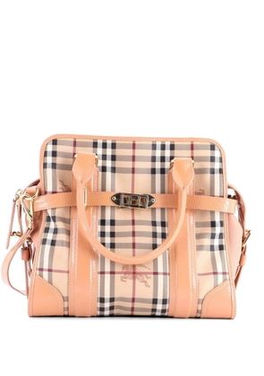 Burberry Pre-Owned Minford Haymarket Coated Canvas Medium satchel - Neutrals