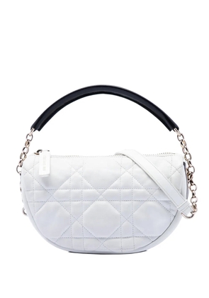 Christian Dior Pre-Owned 2021 Small Lambskin Cannage Dior Vibe Hobo satchel - White