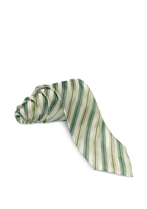 Pal Zileri diagonal-stripe silk tie - Green