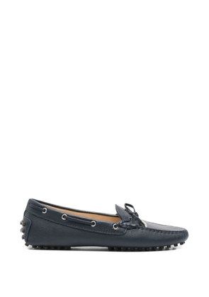 SERGIO MORETTI FIRENZE bow-detail pebbled loafers - Blue