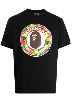 A BATHING APE® logo-print cotton T-shirt - Black