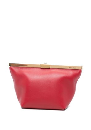 Jimmy Choo Ganache leather clutch bag - Red