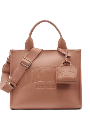 DKNY small Hadlee logo-embossed tote bag - Brown