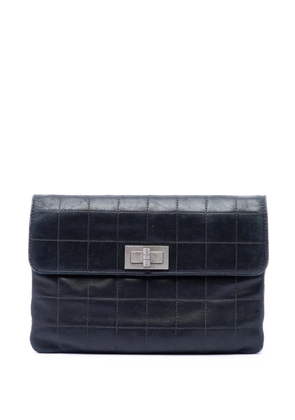 CHANEL Pre-Owned 2000-2002 Choco Bar Lambskin Reissue 2.55 Flap clutch bag - Black