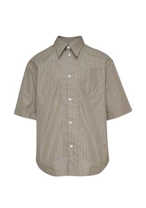 AMI Paris striped short-sleeve shirt - Green