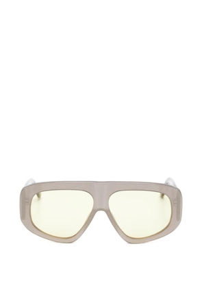 The Attico x Linda Farrow geometric-frame sunglasses - Silver