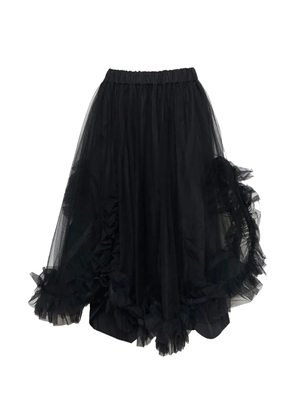 Noir Kei Ninomiya tulle-overlay skirt - Black