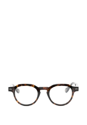 KYme tortoiseshell-effect round-frame glasses - Brown