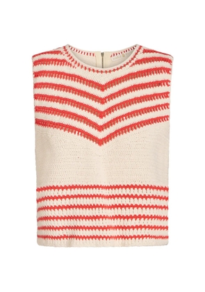 Marie Oliver Cass striped top - White