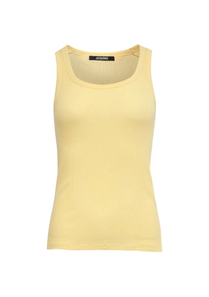 Jacquemus Le Marcel Rond Carre ribbed cotton tank top - Yellow