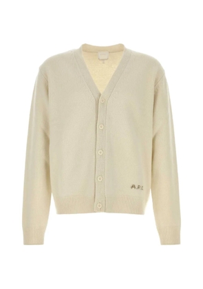 A.P.C. Kevin logo-embroidered cardigan - Neutrals