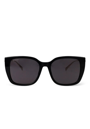 Gucci Eyewear square-frame crystal-studs sunglasses - Black