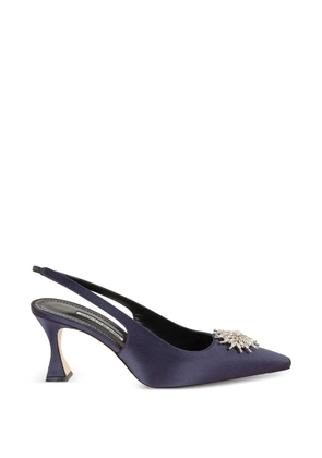 Manolo Blahnik crystal-embellished Ronconasli pumps - Blue
