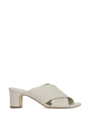 Julie Dee crossover-strap block-heel sandals - Neutrals