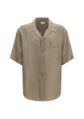 Saint Laurent geometric print shirt - Green