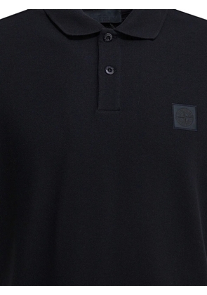 Stone Island logo-patch polo shirt - Black