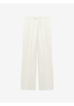 McQueen Wide Leg Evening Trousers - White - Men - 50