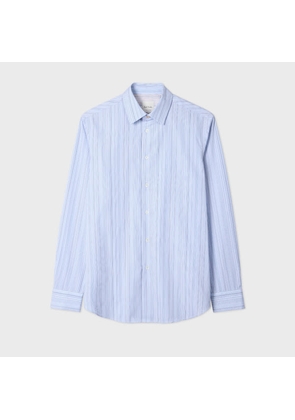 Paul Smith Regular-Fit Light Blue 'Signature Stripe' Cotton Shirt