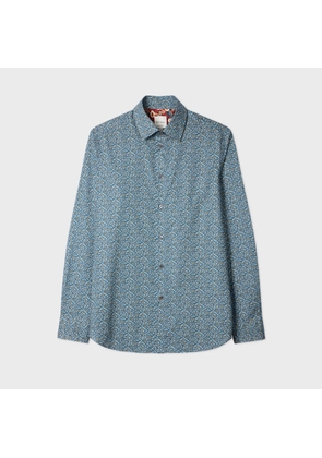 Paul Smith Regular-Fit Dark Blue 'Liberty Floral' Print Shirt