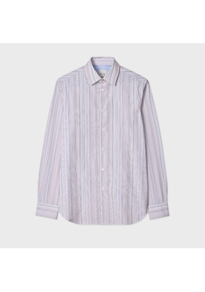 Paul Smith Regular-Fit White 'Signature Stripe' Cotton Shirt