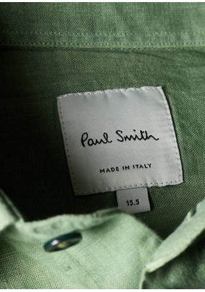 Paul Smith Regular-Fit Green Linen Shirt