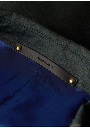 Paul Smith Dark Green Melange 'Storm System' Wool Harrington Jacket