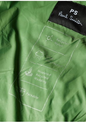 PS Paul Smith Khaki Packable Quilted Nylon Shirt Jacket Green