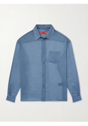 424 - Printed Silk-Chiffon Shirt - Men - Blue - IT 46