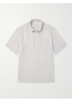 Sunspel - Striped Linen Shirt - Men - White - S