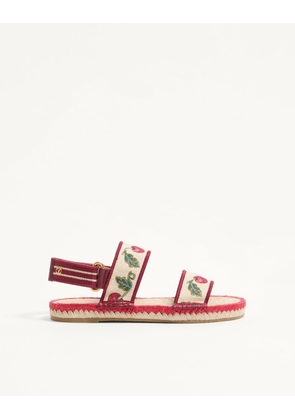 Valentino Garavani Bribri Sandal with Cherryfic Embroidery Woman MULTICOLOUR 35