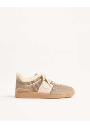 Valentino Garavani Upvillage Corduroy Trainer Woman BEIGE/IVORY 35